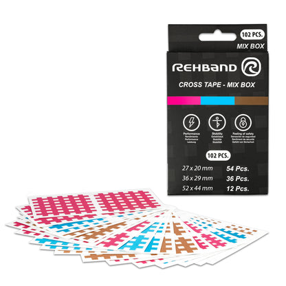 Rehband tape cruzado - Mix cores (102 peças)