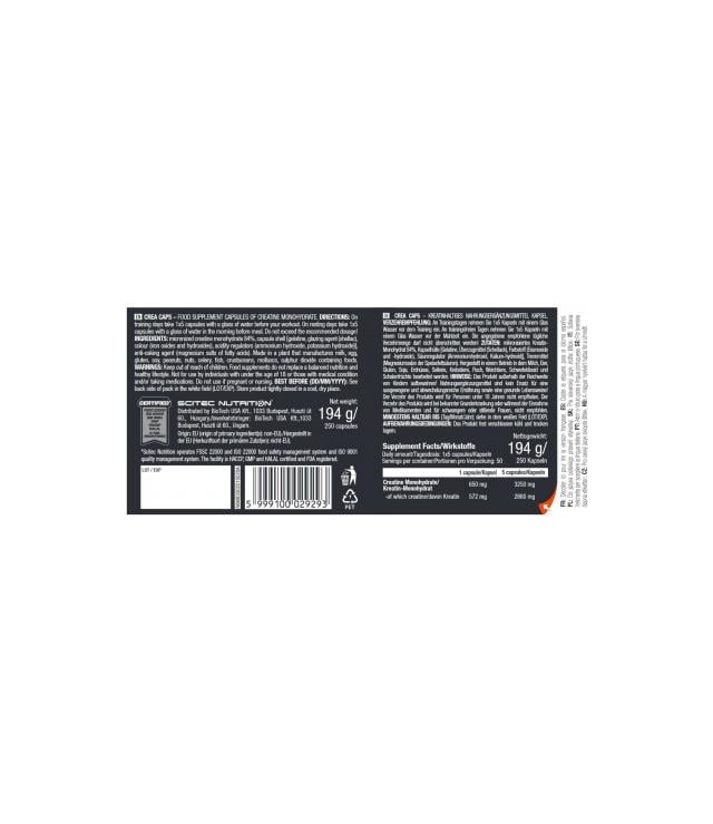 Creatina Scitec Nutrition 250 Cápsulas